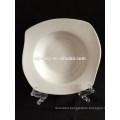 restaurant white porcelain square deep plate